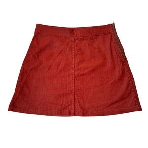 Aritzia Wilfred Free Corduroy Dark Red Women's Skirt with Zipper